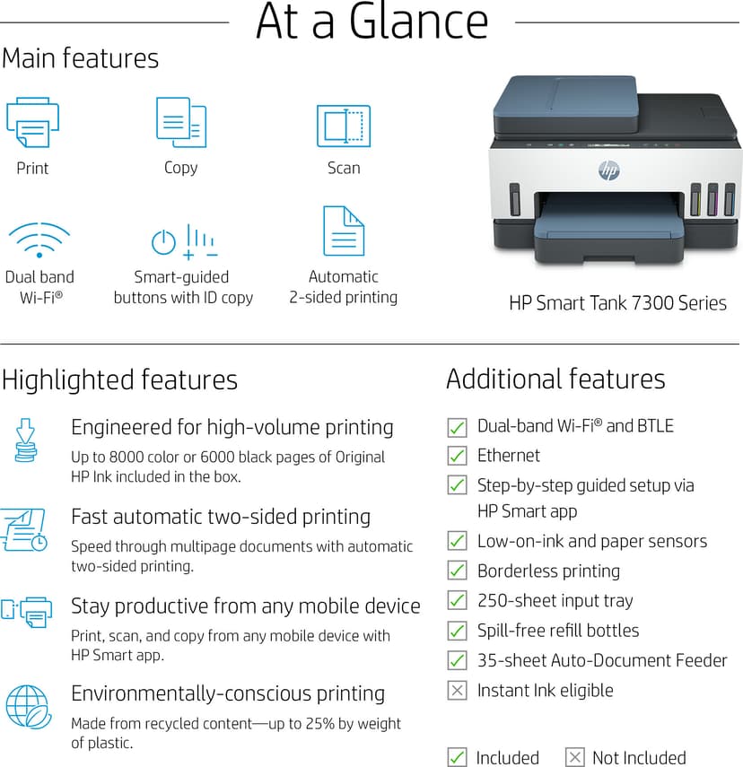 HP Smart Tank 7305 A4 Alt-i-ett