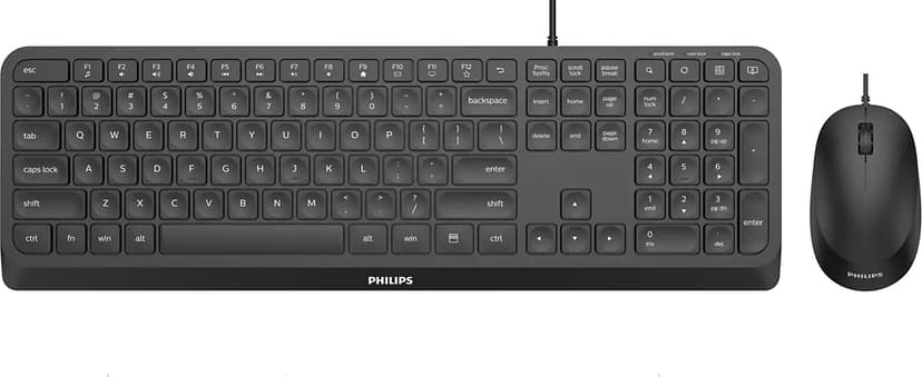 Philips 2000 series Keyboard + Mouse Langallinen Pohjoismainen