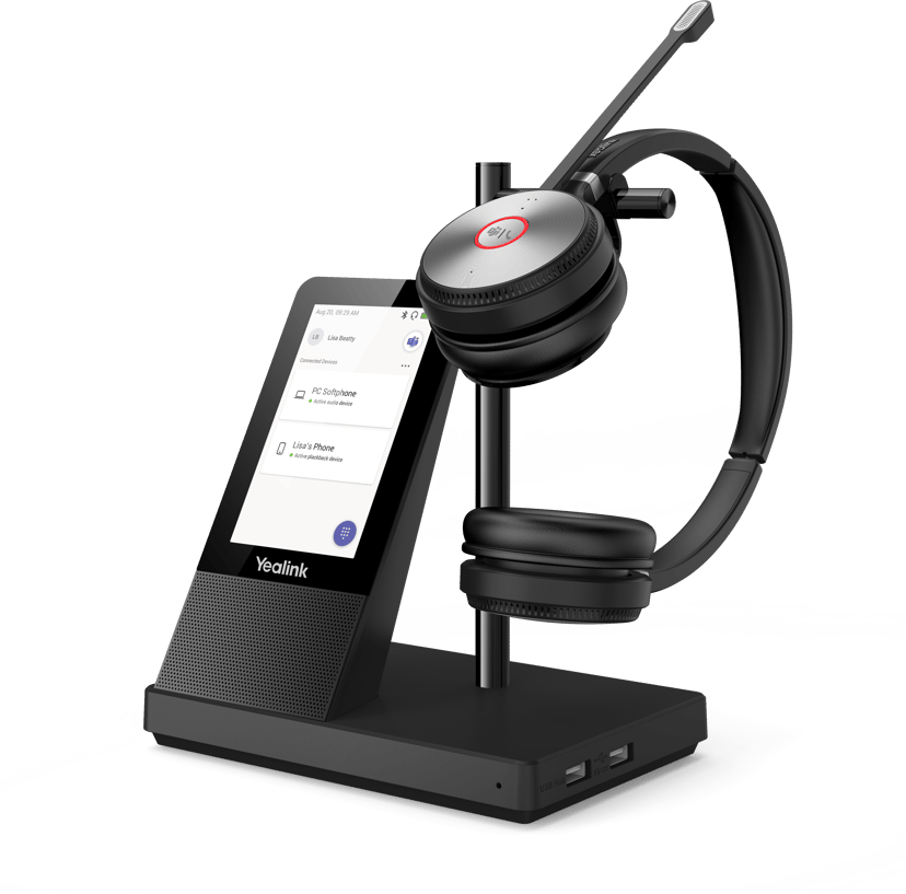Yealink WH66 Dual Workstation DECT Stereo USB-A Microsoft Teams Svart
