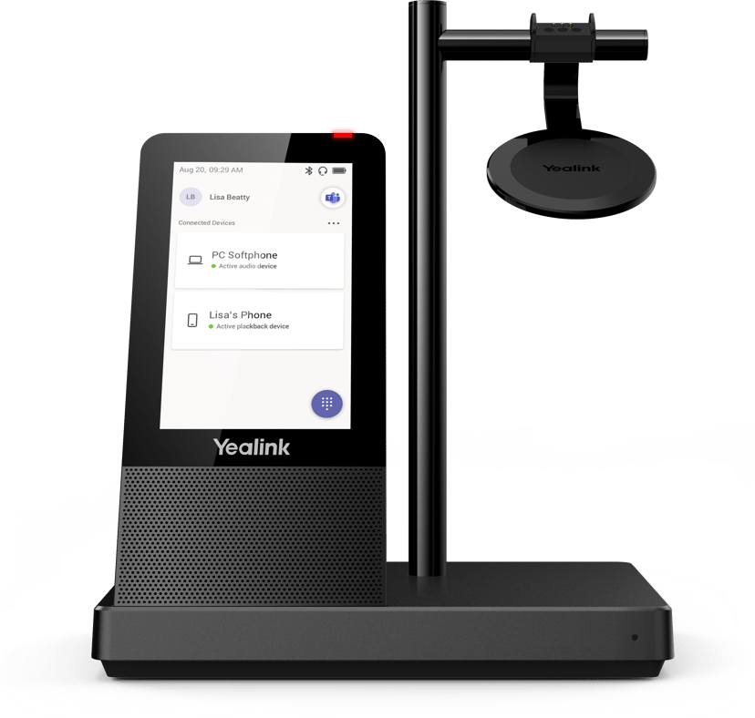 Yealink WH66 Dual Workstation DECT Stereo USB-A Microsoft Teams Musta