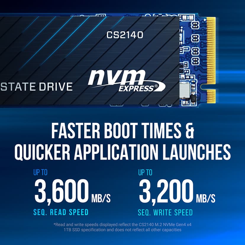 PNY CS2140 2 TB M.2 PCI Express 4.0 NVMe 3D NAND M.2 PCIe 4.0