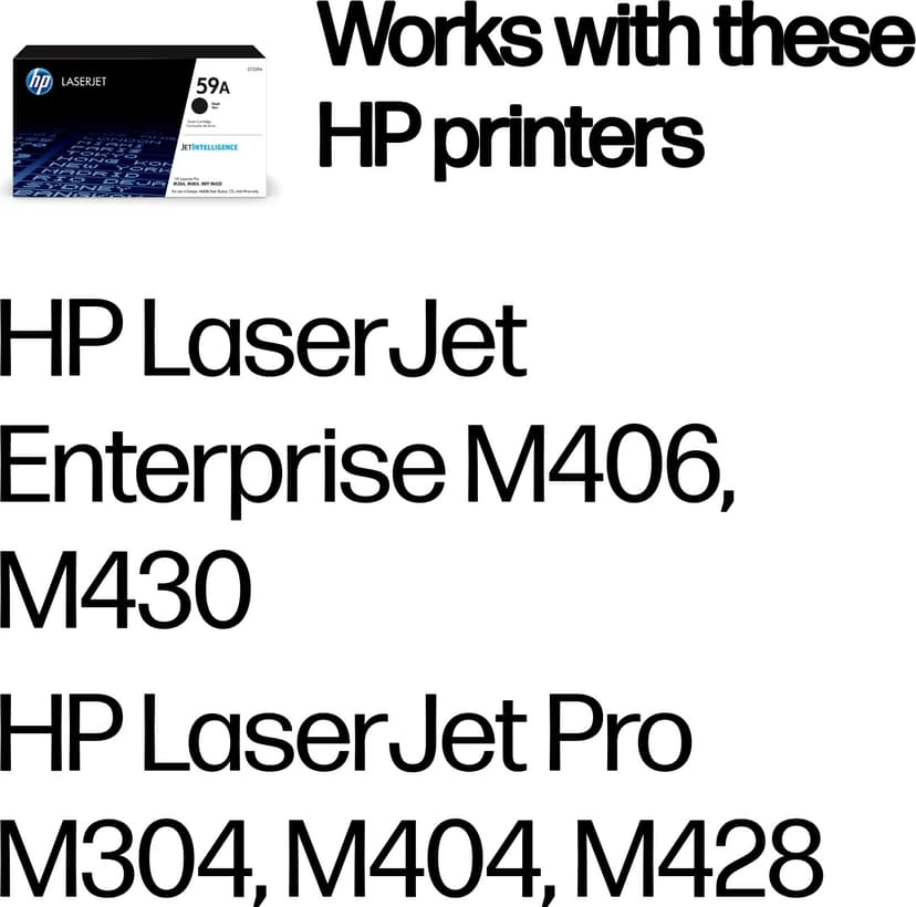 HP Toner Svart 3K 59A - LJ M404