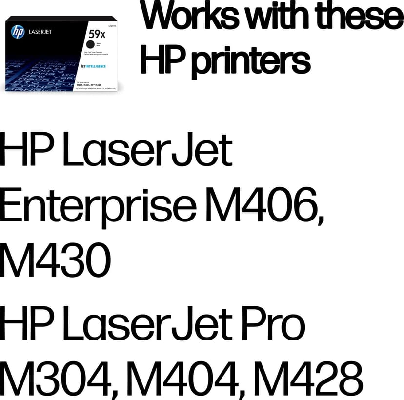 HP Värikasetti Musta 10K 59X - LJ M404
