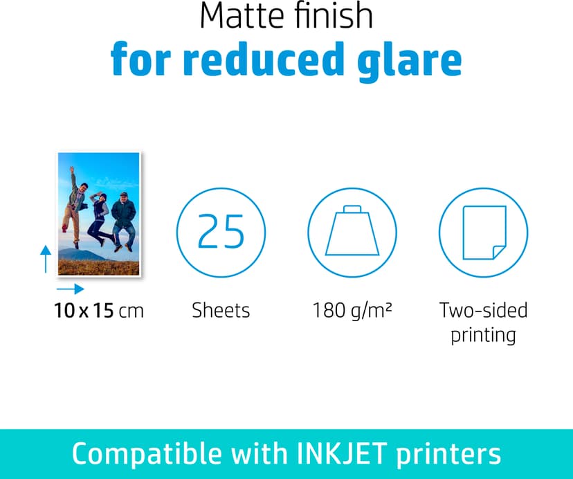 HP Paperi Valokuva Matta FSC 10x15cm 180g 25-arkki