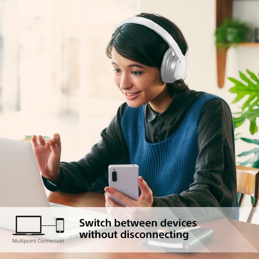 Sony WH-CH720N Wireless Headphones Stereo USB-C Valkoinen