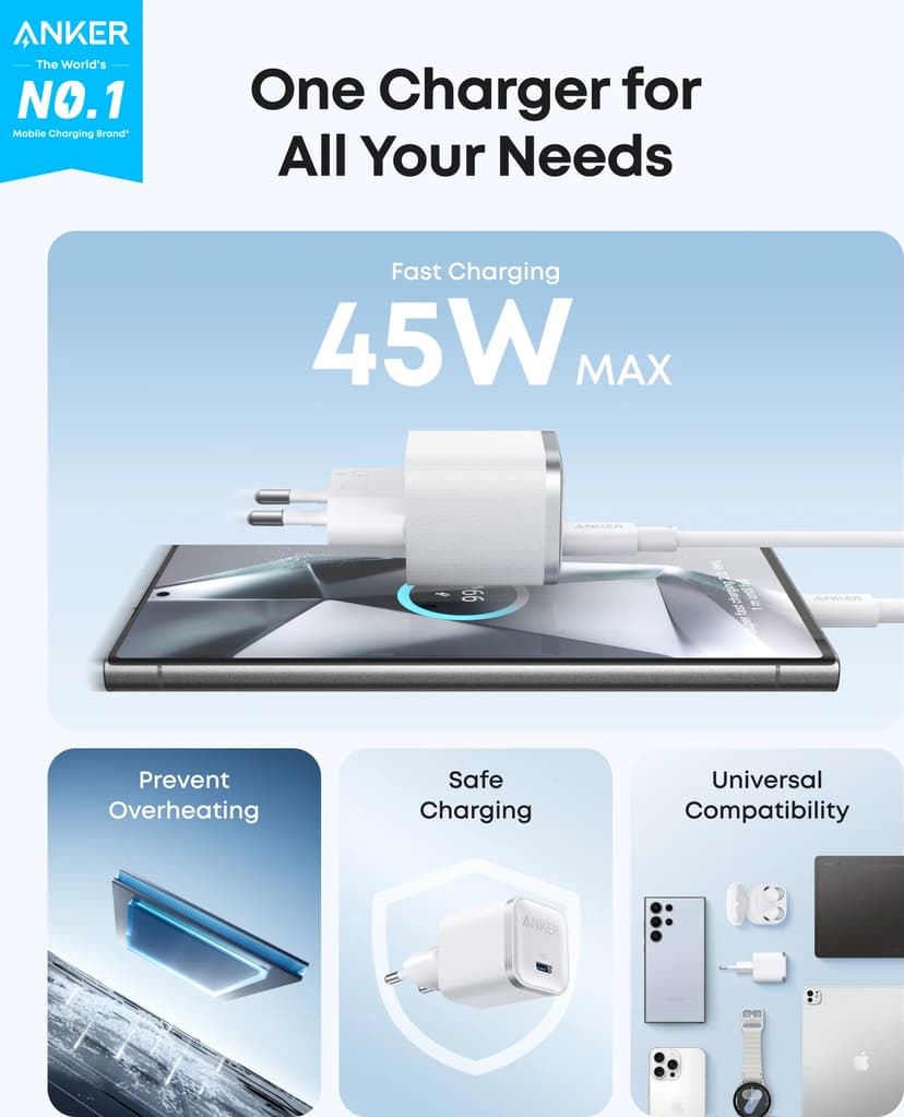 Anker Nano Charger 45W Vit