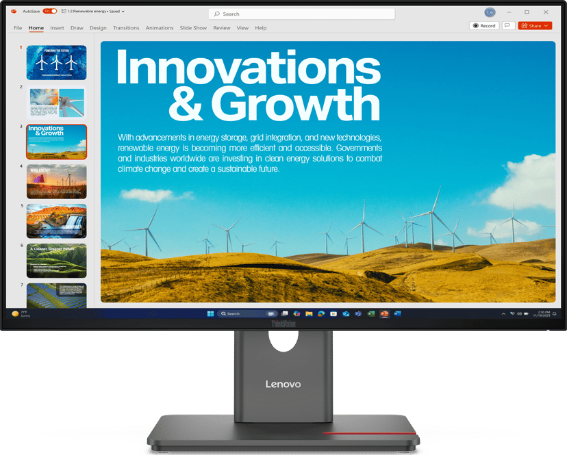 Lenovo ThinkVision P24QD-40 23.8" 2560 × 1440pixels IPS 16:9 120Hz