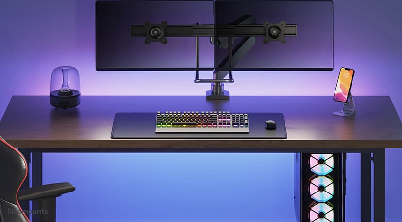 Neomounts NM-D775DX 32" Desk Mount Musta