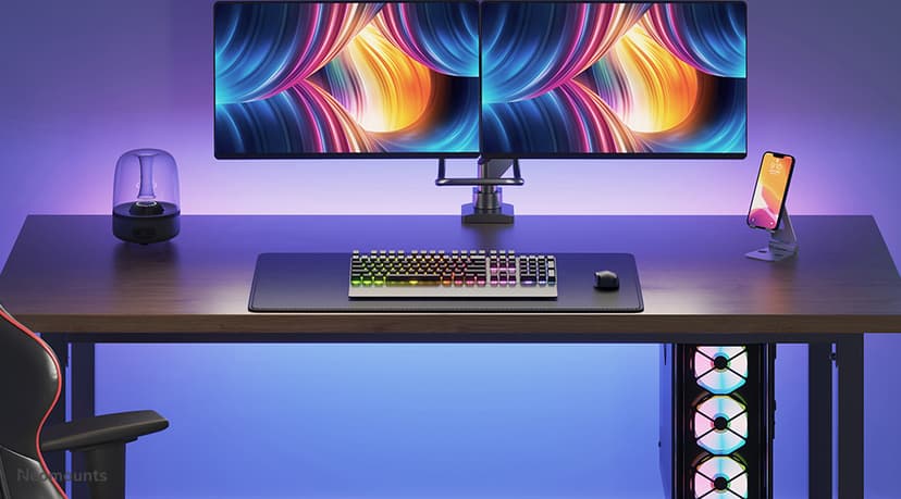 Neomounts NM-D775DX 32" Desk Mount Musta