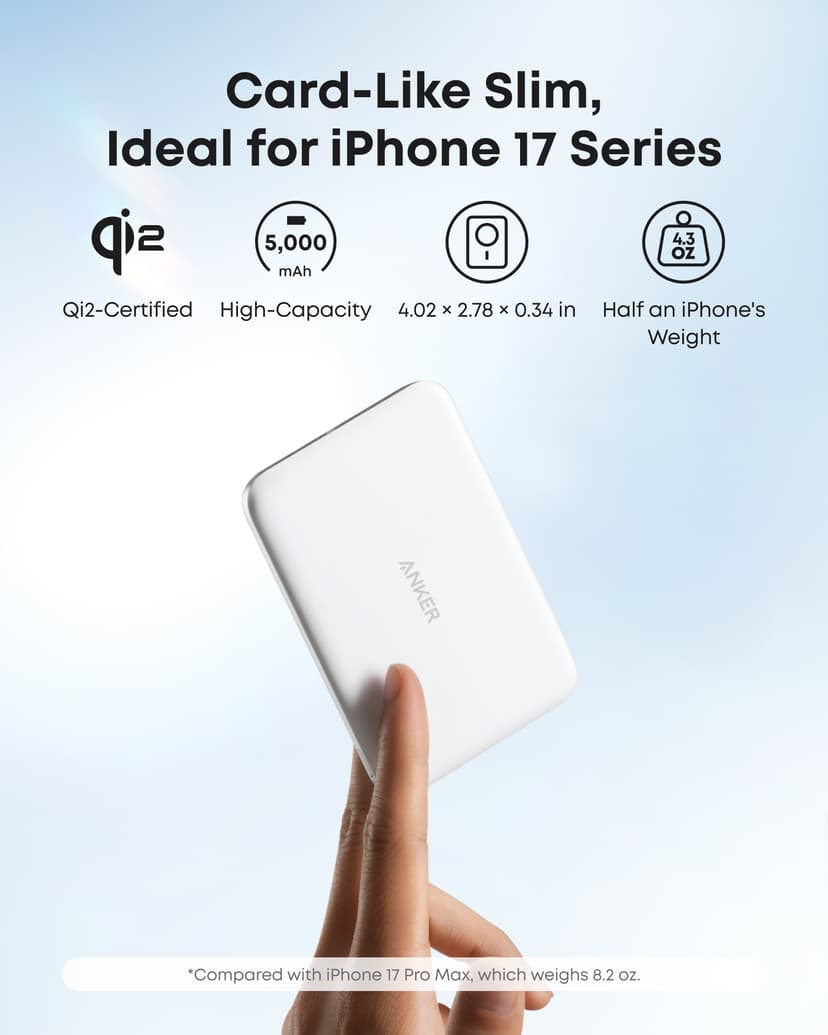 Anker MagGo Powerbank Slim 5000mAh Vit