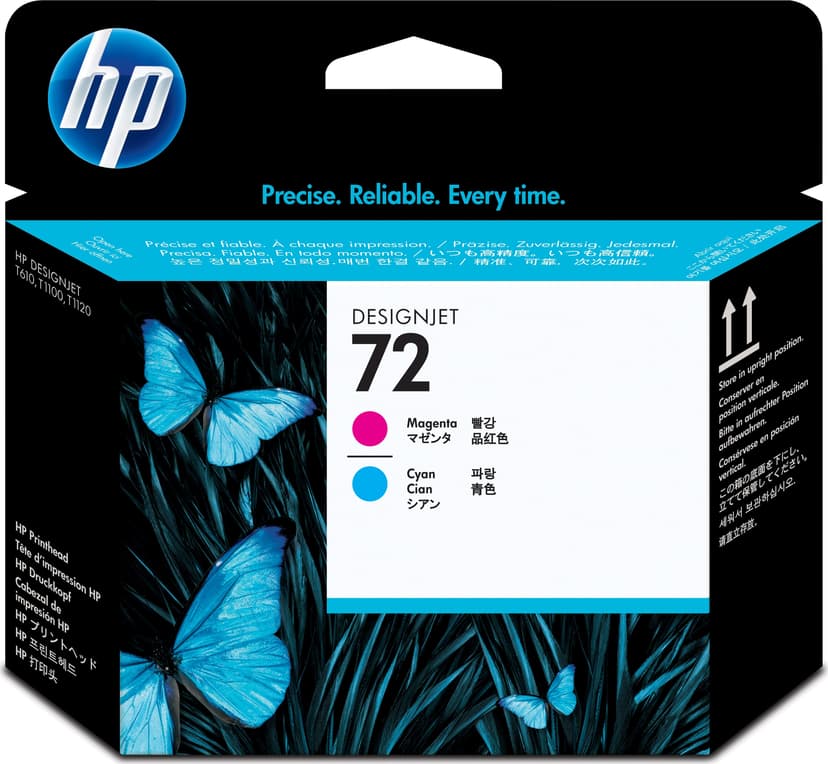 HP Skrivarhuvud No.72 Magenta & Cyan - T1100