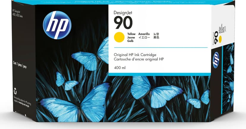 HP Muste Keltainen No.90 - DJ 4000