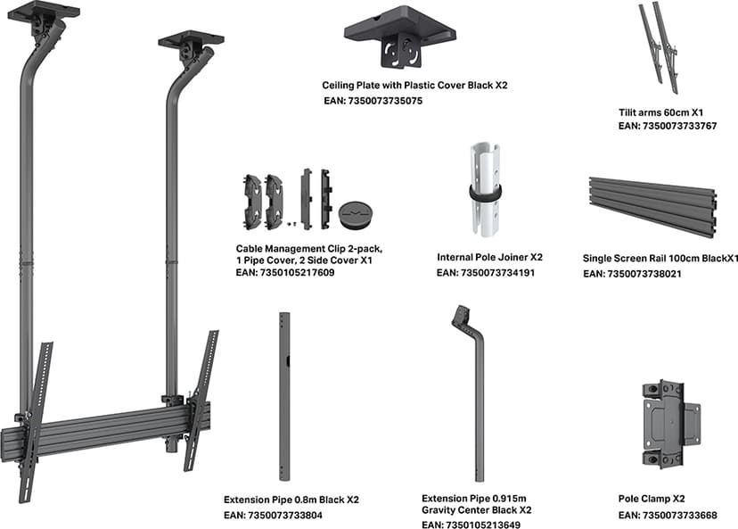 Multibrackets M Ceiling Mount Pro MBC1USDGC 900