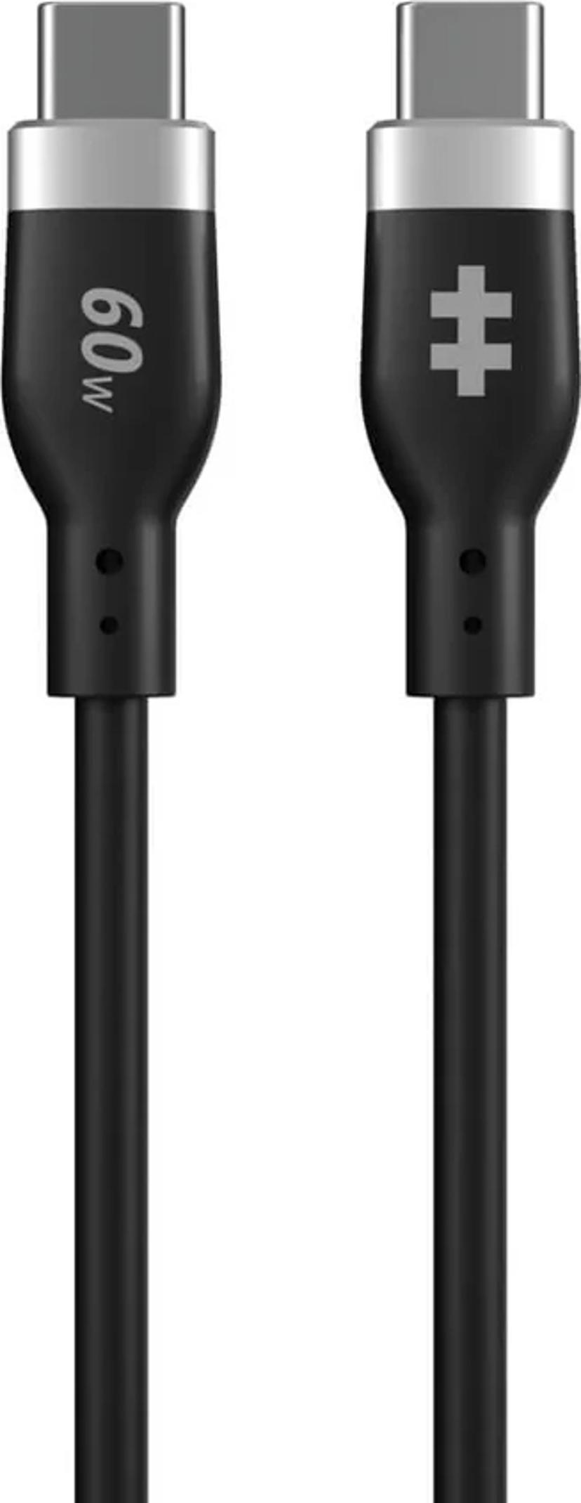 Targus HyperJuice 60W Silicone Cable 1.5m USB-C USB-C Musta