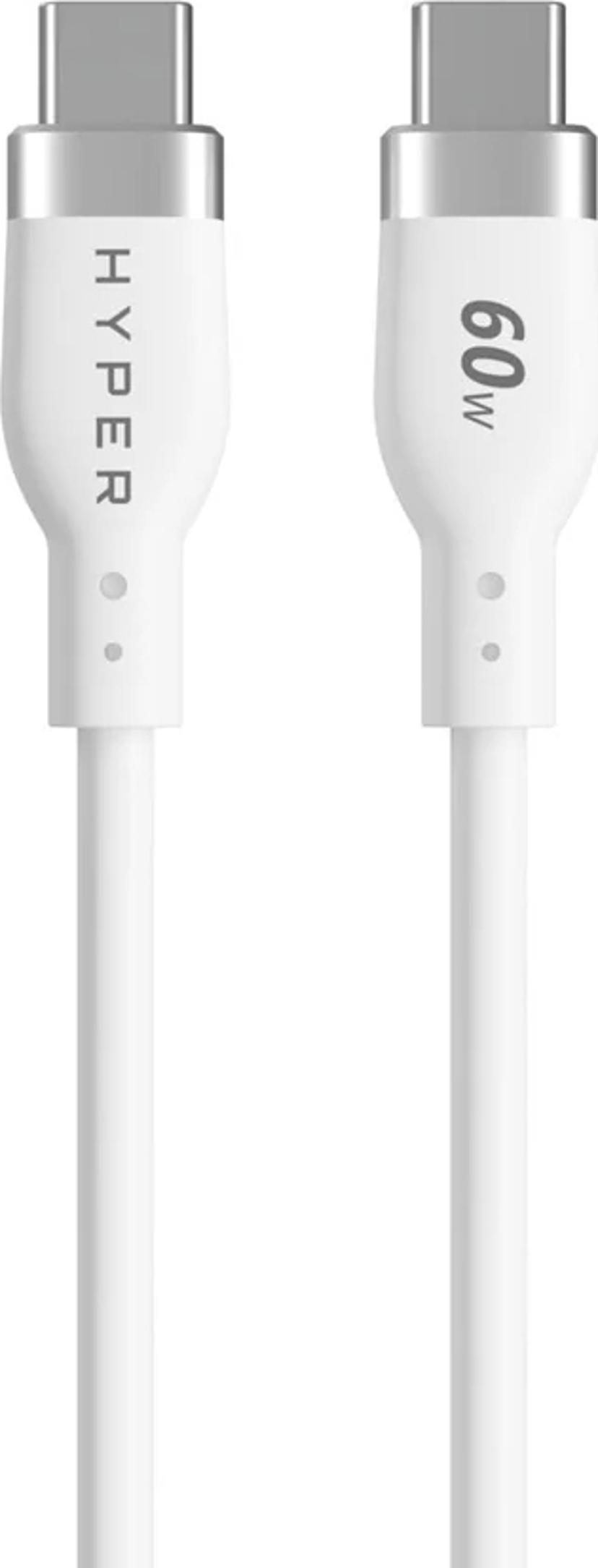Targus HyperJuice 60W Silicone Cable 1.5m USB-C USB-C Vit