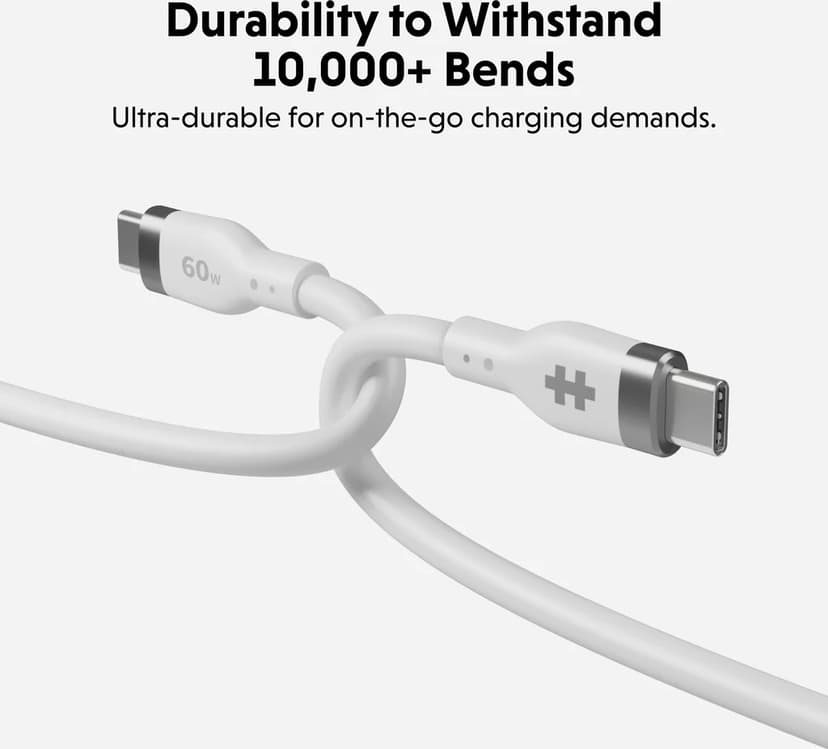 Targus HyperJuice 60W Silicone Cable 1.5m USB-C USB-C Vit