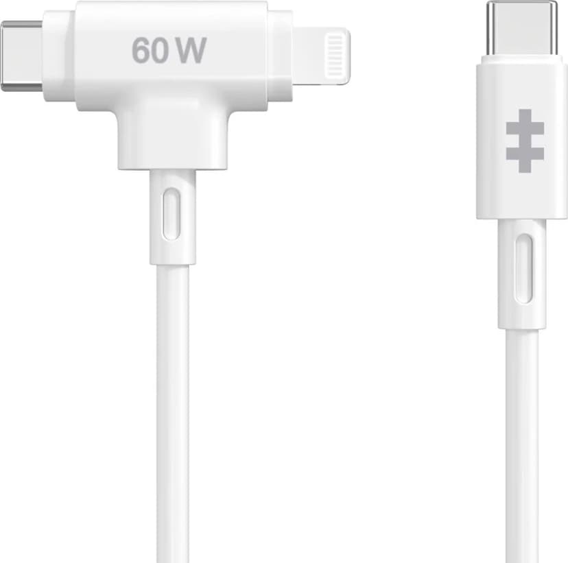 Targus HyperJuice Hybrid Silicone Cable 1.5m USB-C USB-C, Lightning Vit