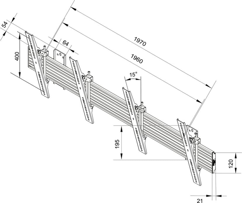 Multibrackets Pro Series Tilt Wallmount MBW2U