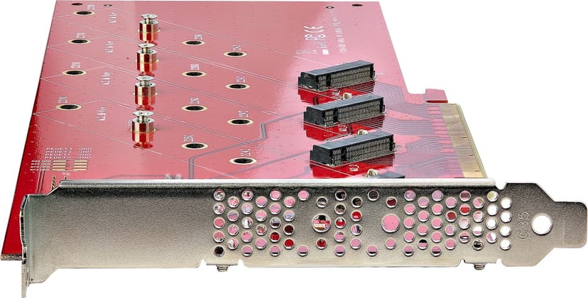Startech StarTech.com QUAD-M2-PCIE-CARD-B nätverkskort/adapters Intern M.2
