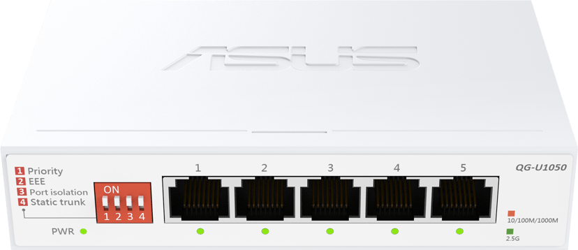 ASUS QG-U1050 Hallitsematon 2.5G Ethernet (100/1000/2500) Valkoinen