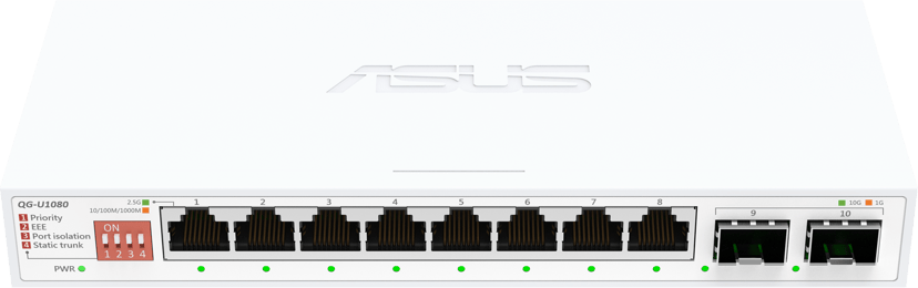 ASUS QG-U1080 Ohanterad 2.5G Ethernet (100/1000/2500) Vit