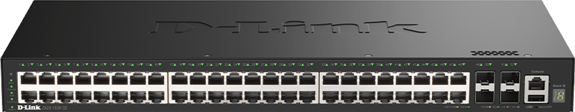 D-Link DGS-1530-52/E nettverkssvitsj Håndtert L2 Gigabit Ethernet (10/100/1000) Sort