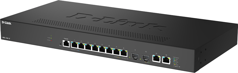 D-Link DMS-1250-12/E nätverksswitchar hanterad L2 10G Ethernet (100/1000/10000) Svart