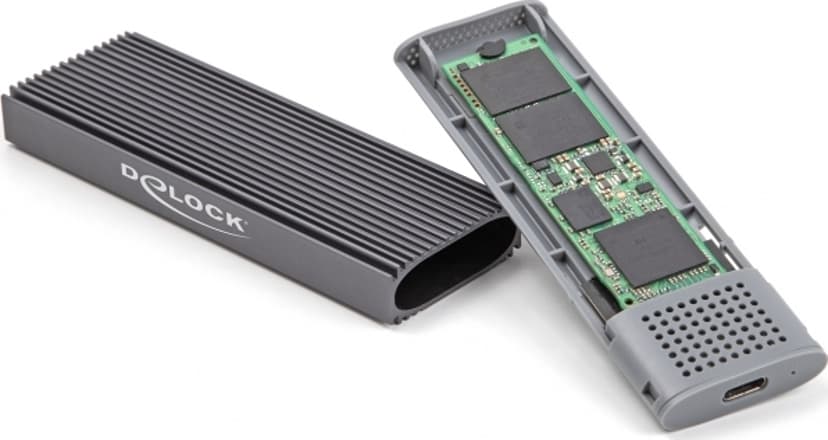 Delock External USB-C Combo Enclosure for M.2 NVMe PCIe or SATA SSD