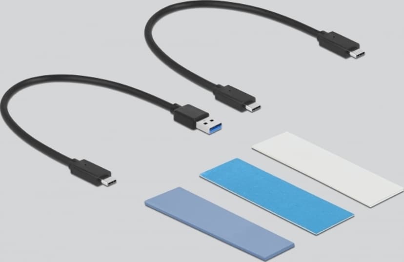 Delock External USB-C Combo Enclosure for M.2 NVMe PCIe or SATA SSD
