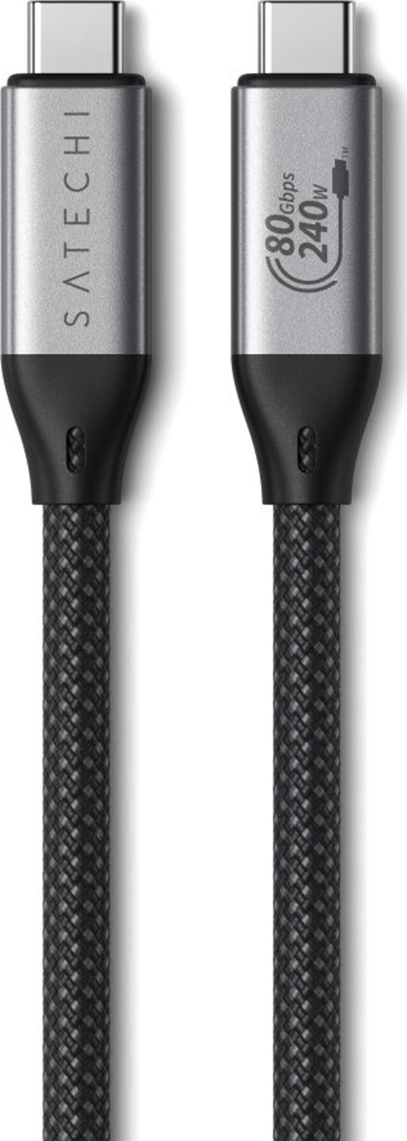 Satechi USB4 PRO V2 240W 1.2m USB-C USB-C Sølv, Svart