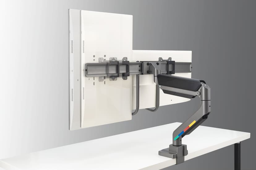 Kensington SmartFit Dual Monitor Arm with Crossbar and Handle