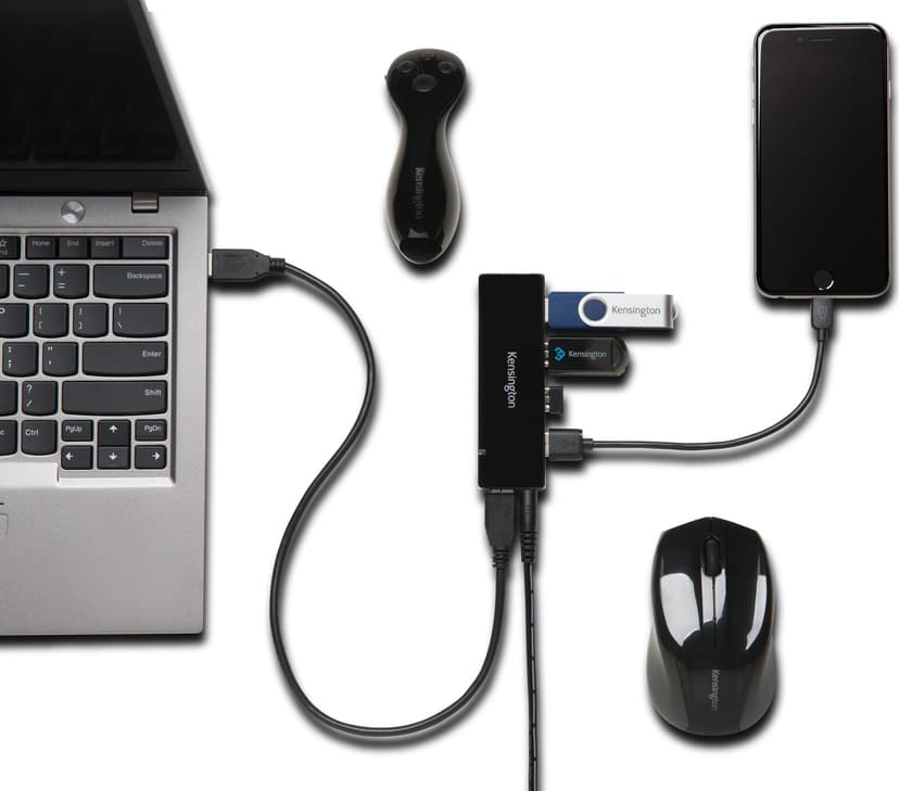 Kensington UH4000C USB 3.0 4-Port Hub & Charger