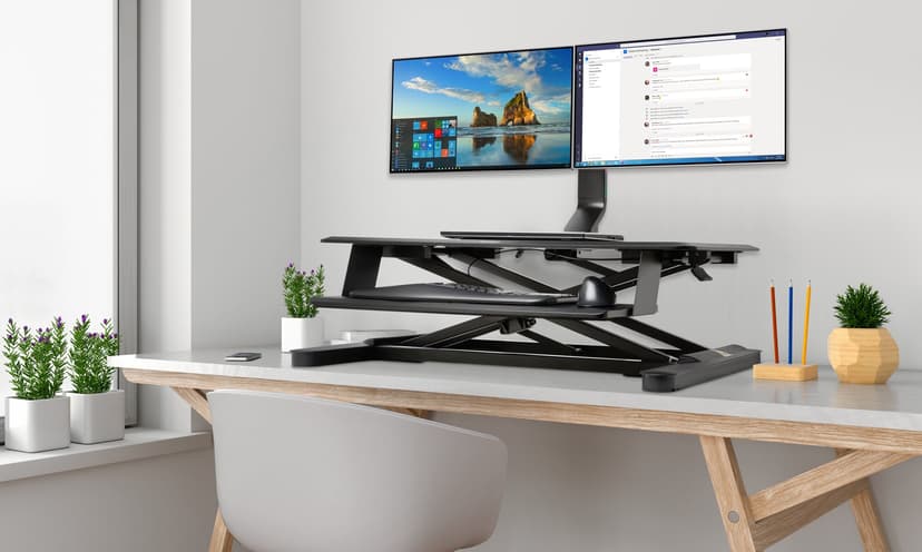 Kensington SmartFit Space Saving Dual Arm Black