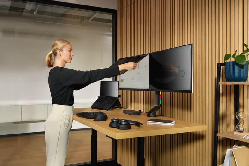 Kensington SmartFit Space Saving Dual Arm Black