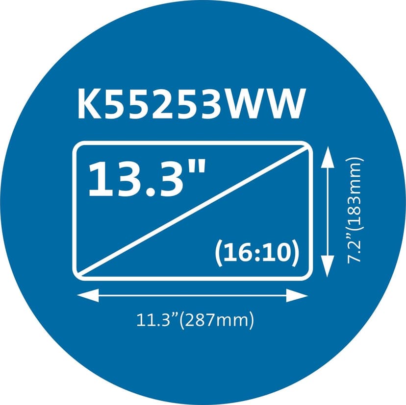 Kensington MagPro magneettiset näytön tietoturvasuojat kannettaviin tietokoneisiin 13,3" (16:10) 16:10