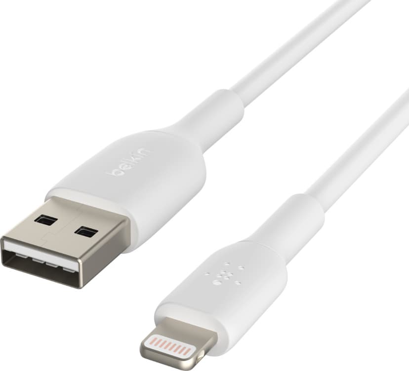 Belkin Lightning Till USB-A Kabel 3m Vit
