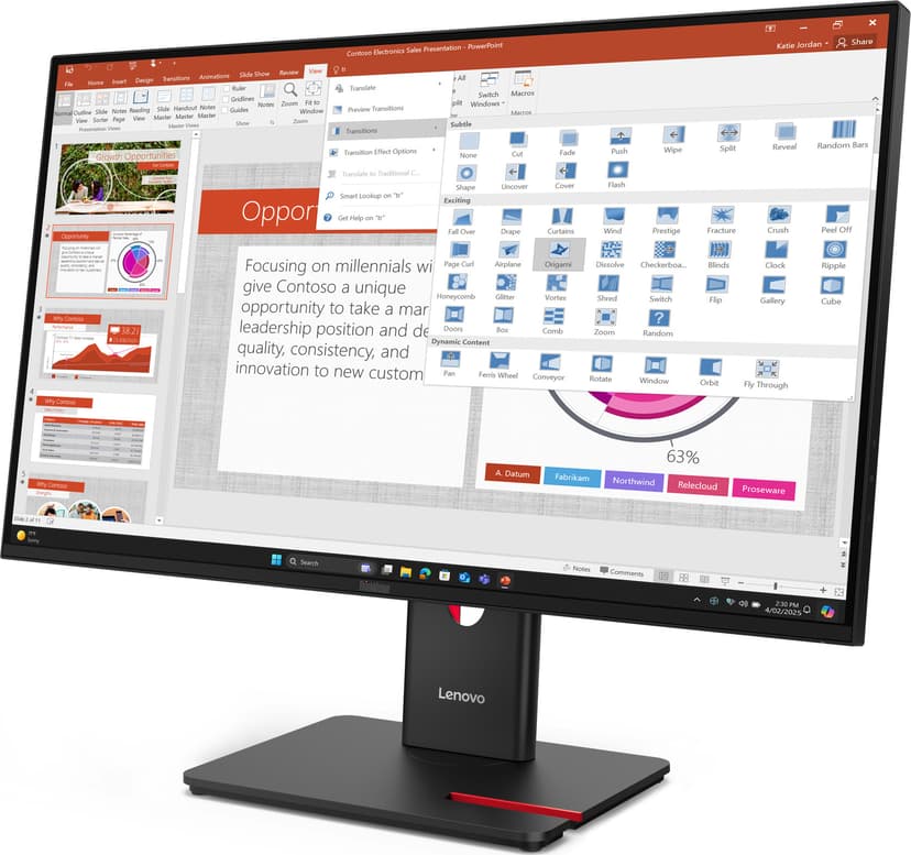 Lenovo ThinkVision T27-40 27" 1920 × 1080pixels IPS 16:9 120Hz
