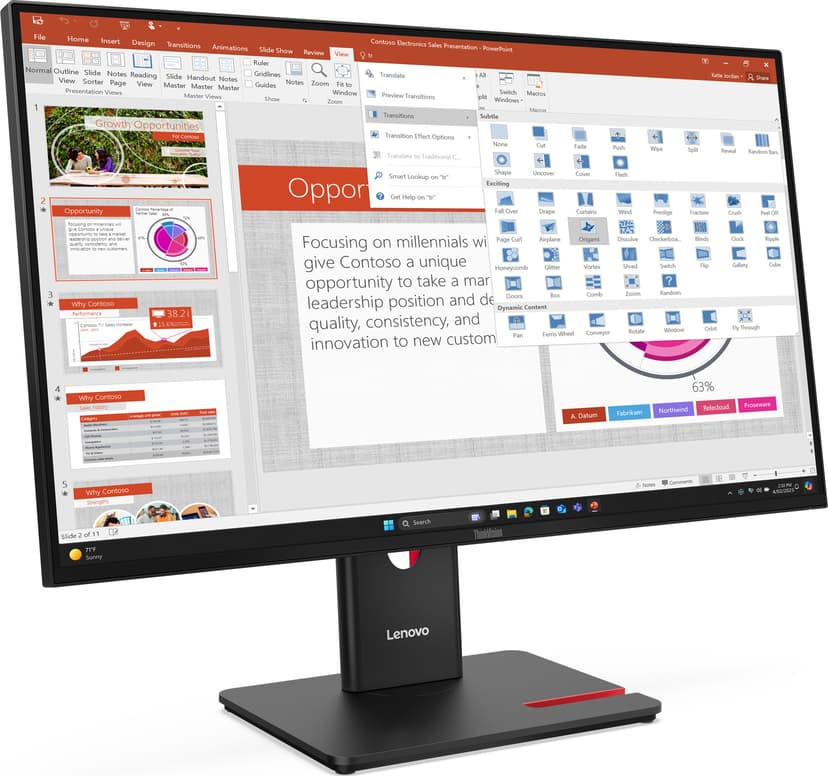 Lenovo ThinkVision T27-40 27" 1920 × 1080pixels IPS 16:9 120Hz