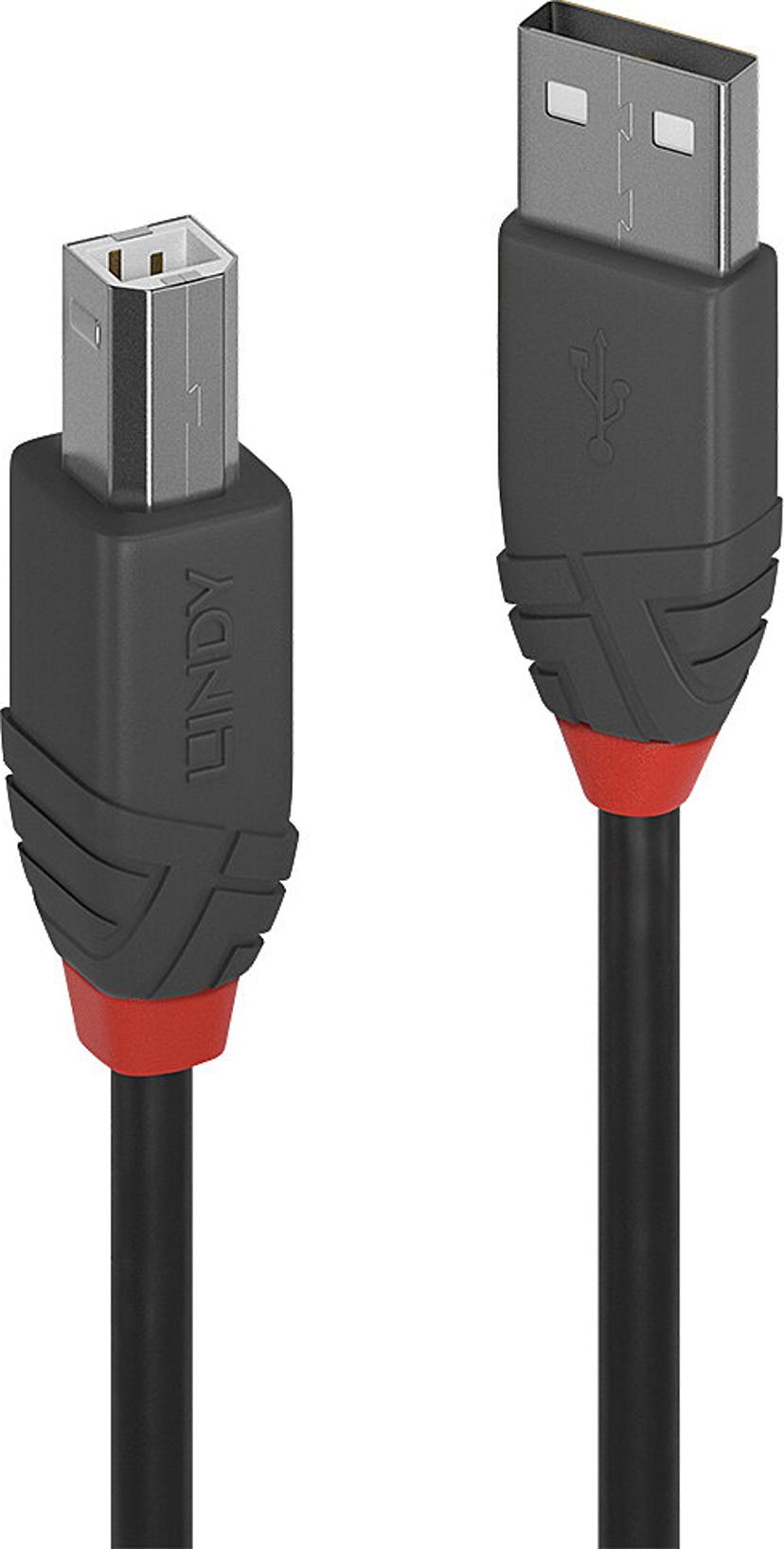Lindy 36676 USB-kabel USB 2.0 7,5 m USB A USB B Sort 7.5m USB-A USB-B Svart