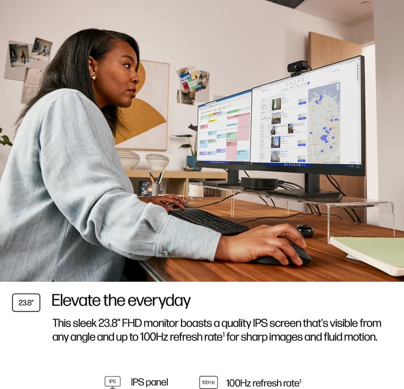 HP 324pf Series 3 Pro - (Fyndvara klass 2) 23.8" 1920 × 1080pixels IPS 16:9 100Hz