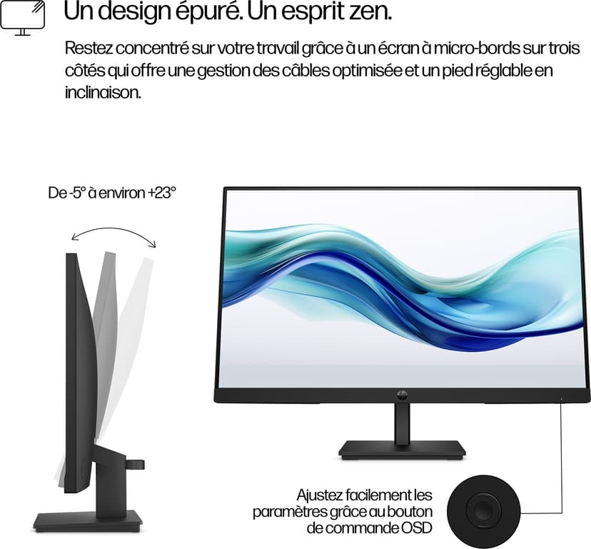 HP 324pf Series 3 Pro - (Löytötuote luokka 2) 23.8" 1920 × 1080pixels IPS 16:9 100Hz