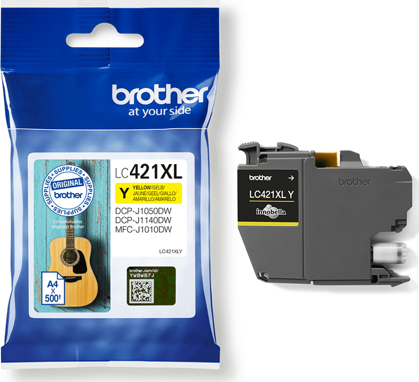 Brother Blæk Gul LC421XLY 500 sider - DCP-J1050