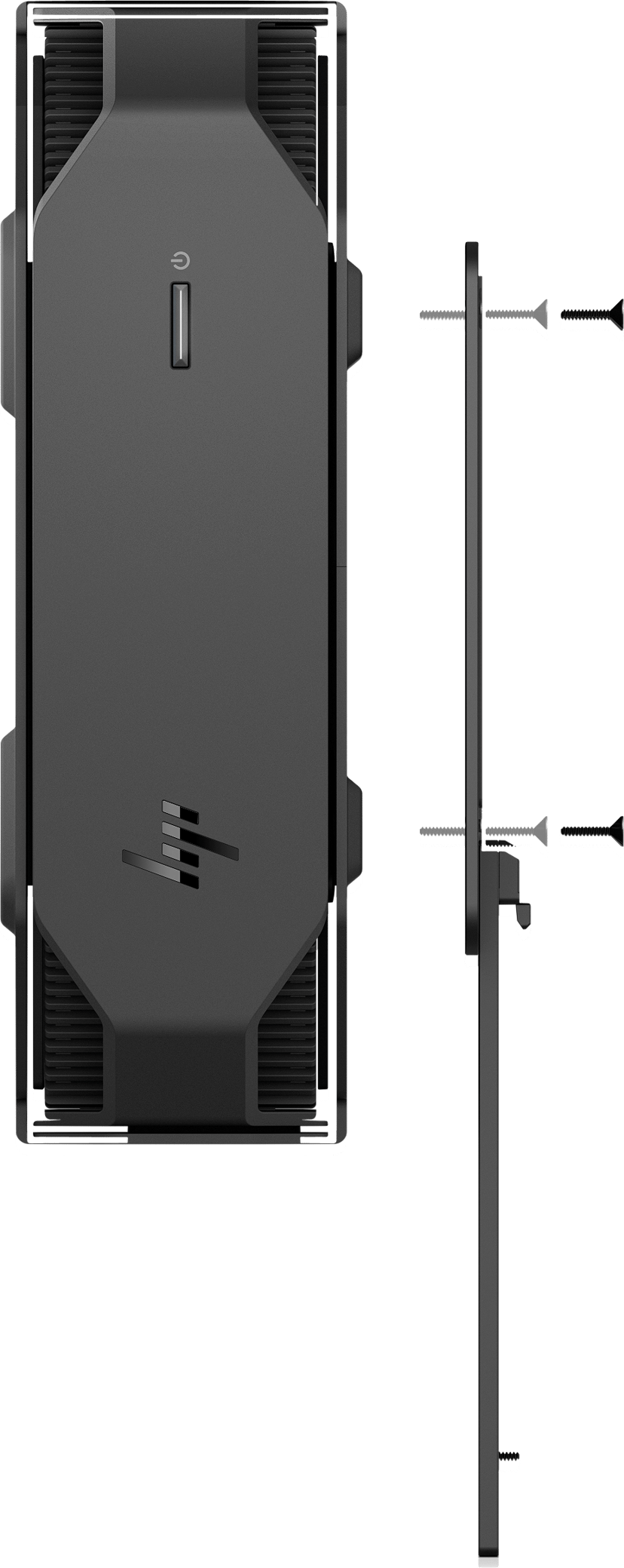HP B550 -tietokoneasennuskiinnitin