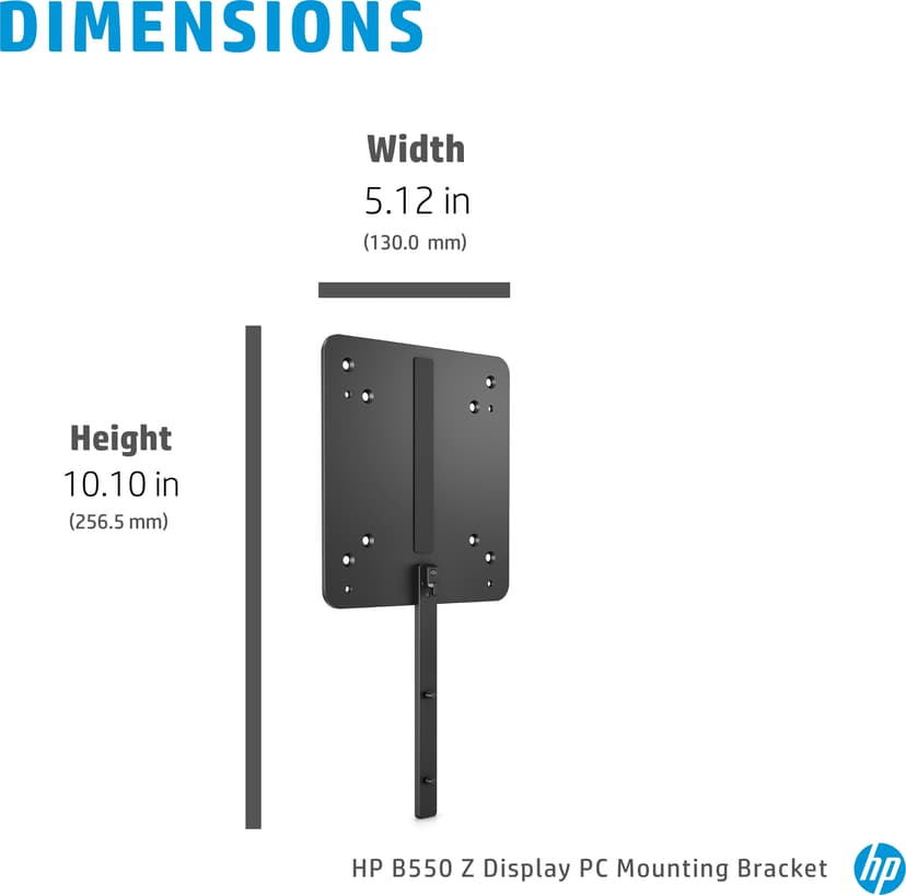 HP B550 -tietokoneasennuskiinnitin