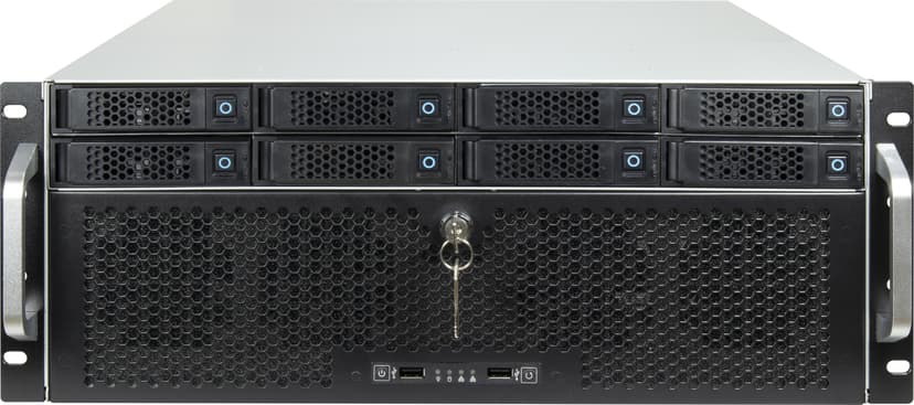 Inter-Tech Ipc 4u-4708 4u 19" 8-bay Rack Enclosure - (Löytötuote luokka 2) Rack Musta