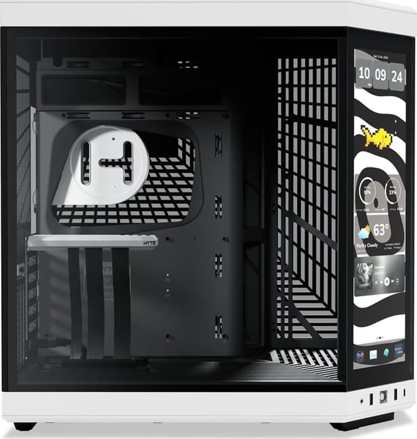 Hyte Y70 Touch Infinite 3rd Gen 14.9" Midi Tower Musta, Valkoinen