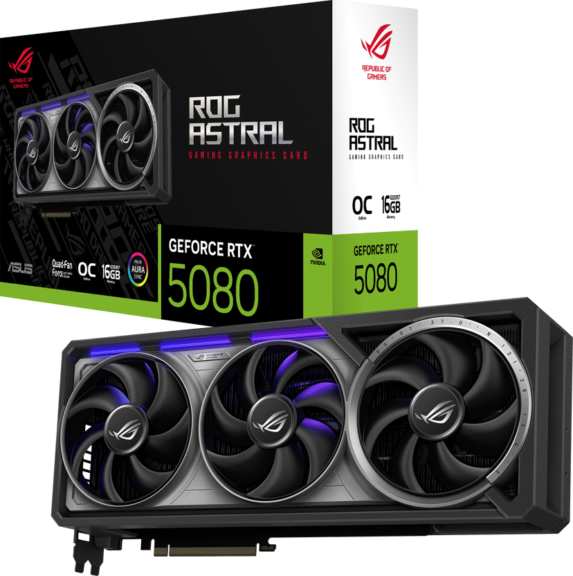 ASUS ROG Astral OC GeForce RTX 5080 - (Kuppvare klasse 2) 16GB