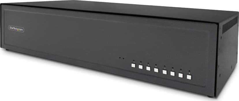 Startech StarTech.com Secure 8-Port Dual-Monitor KVM Switch, DisplayPort, 4K 30Hz, NIAP 4.0 Gecertificeerde Desktop KVM, Metalen Behuizing, CAC Poort, Made in USA