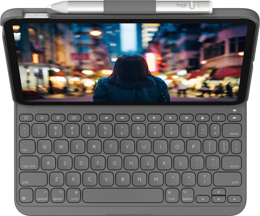 Logitech Slim Folio - (Fyndvara klass 2) Nordisk Grå