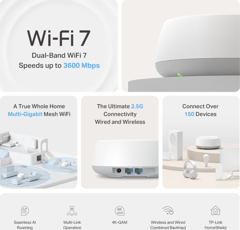 TP-Link Deco BE25 Wifi 7 Mesh System 1-Pack